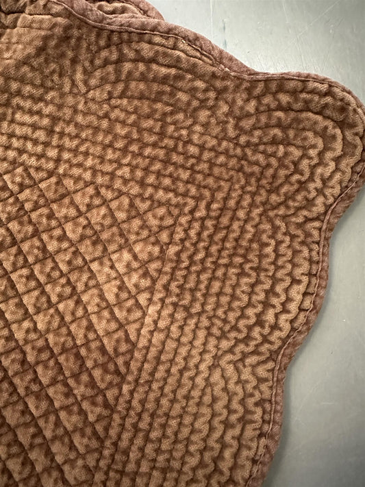 Spisebrikke avlang velur 35x50 cm chocolate