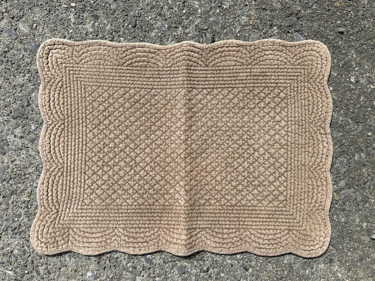 Spisebrikke velur 35x50 cm Latte