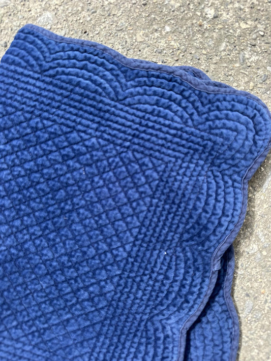 Spisebrikke avlang velur 35x50 cm Navy NY