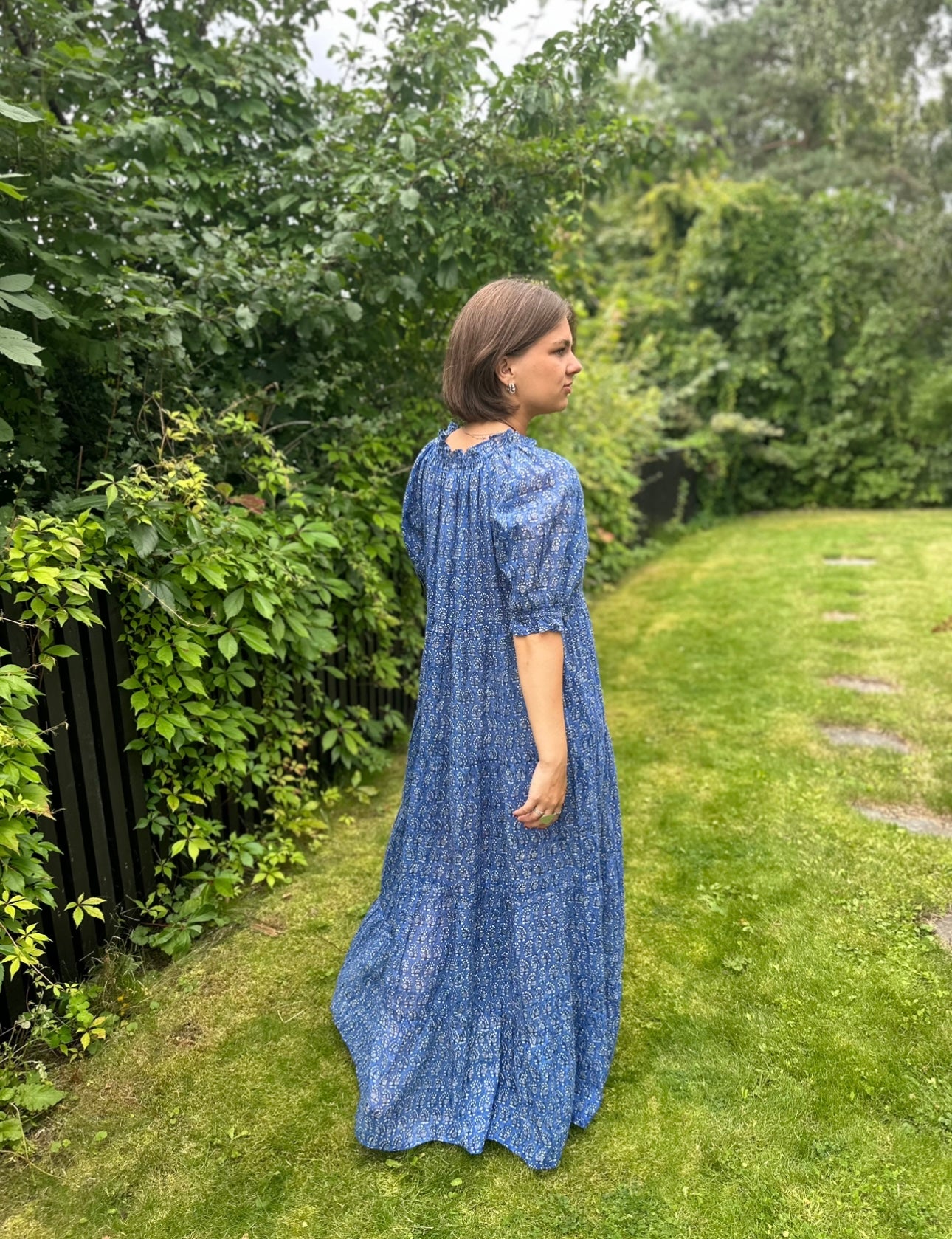 Charlotte lang kjole blue