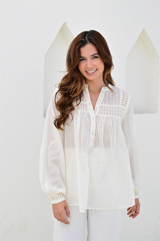 Provence bluse natural