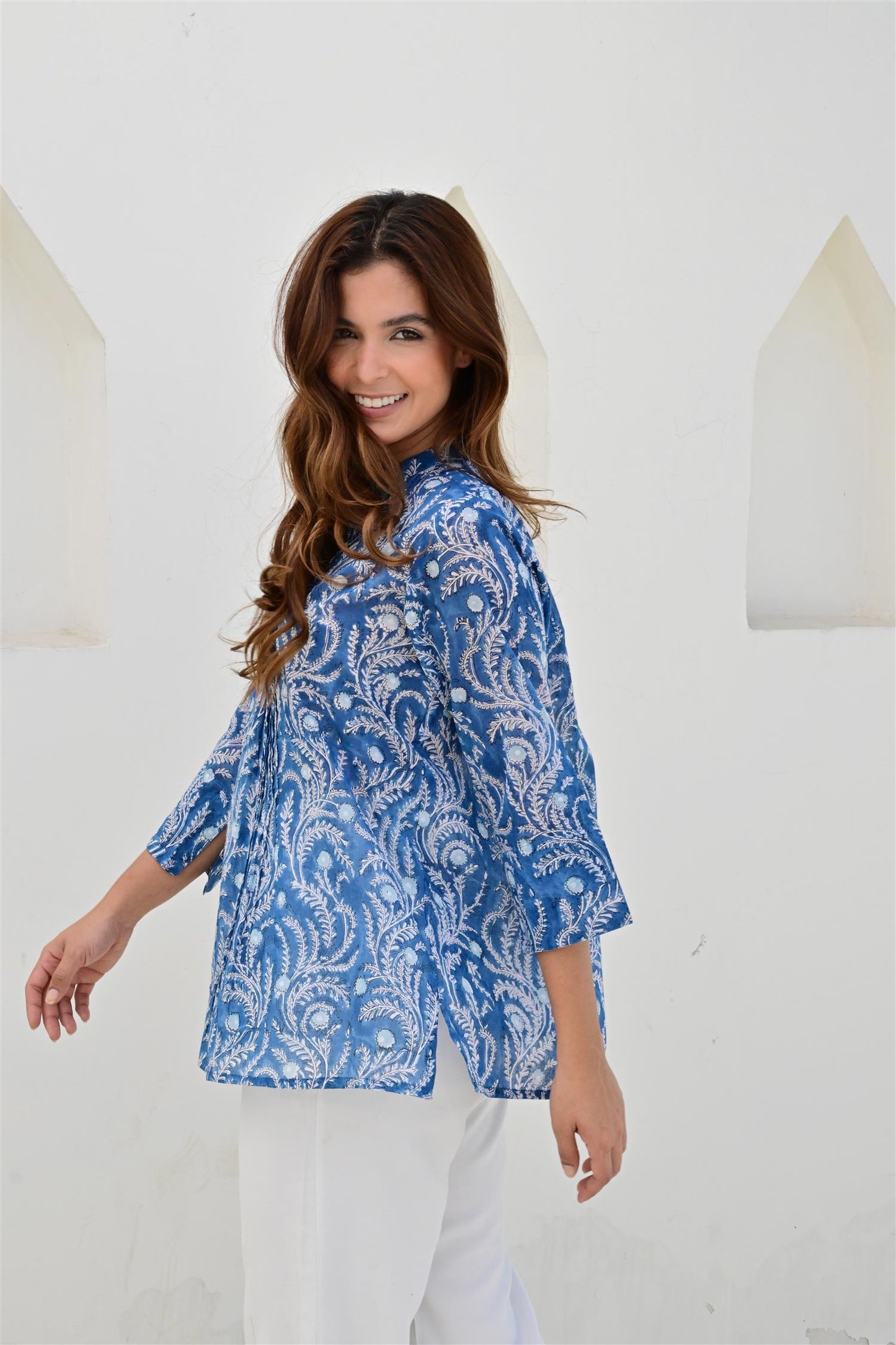 Bandol bluse biser blue