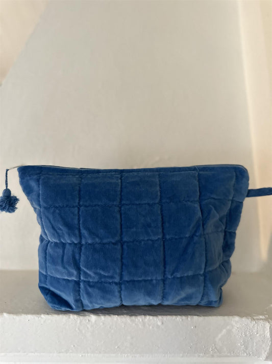 Toalettmappe velur French blue