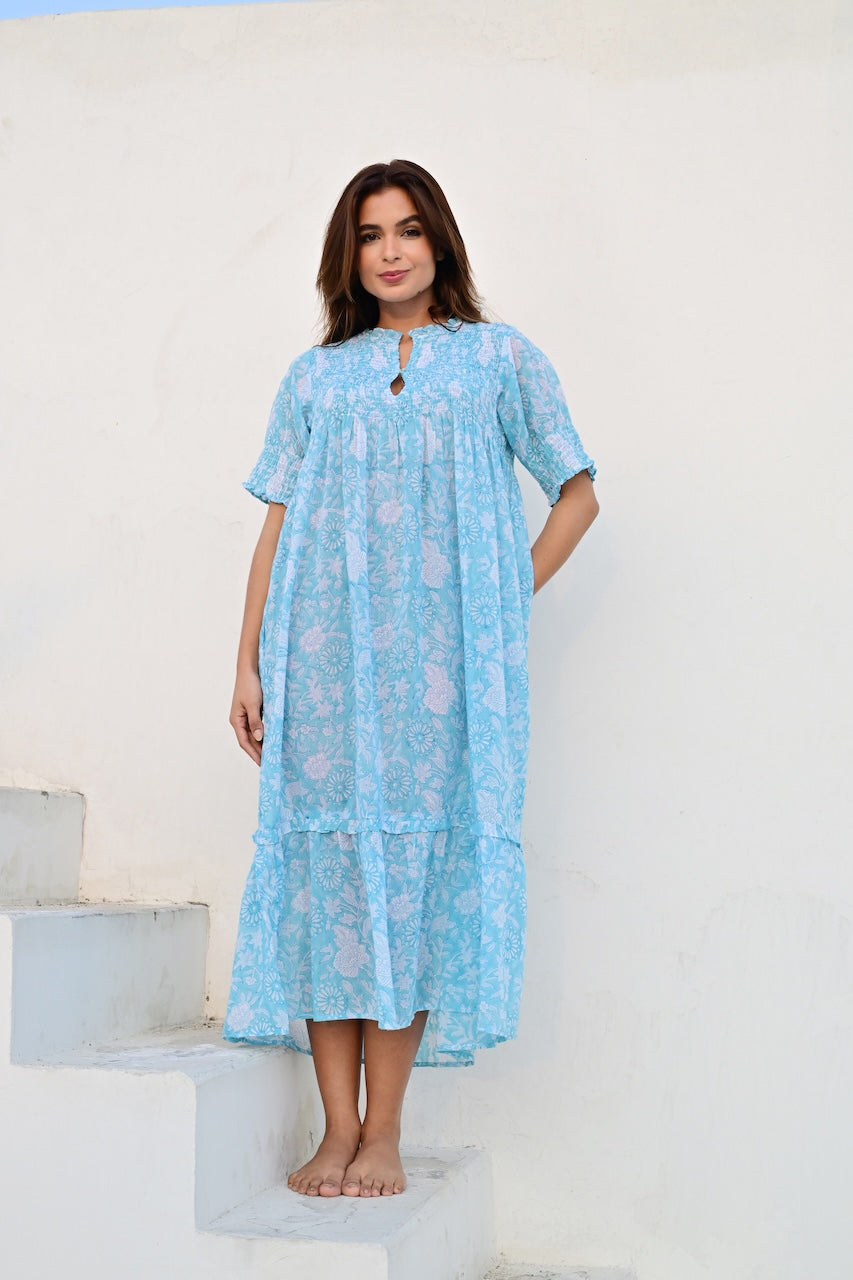 Lyon kjole bobbin ocean blue