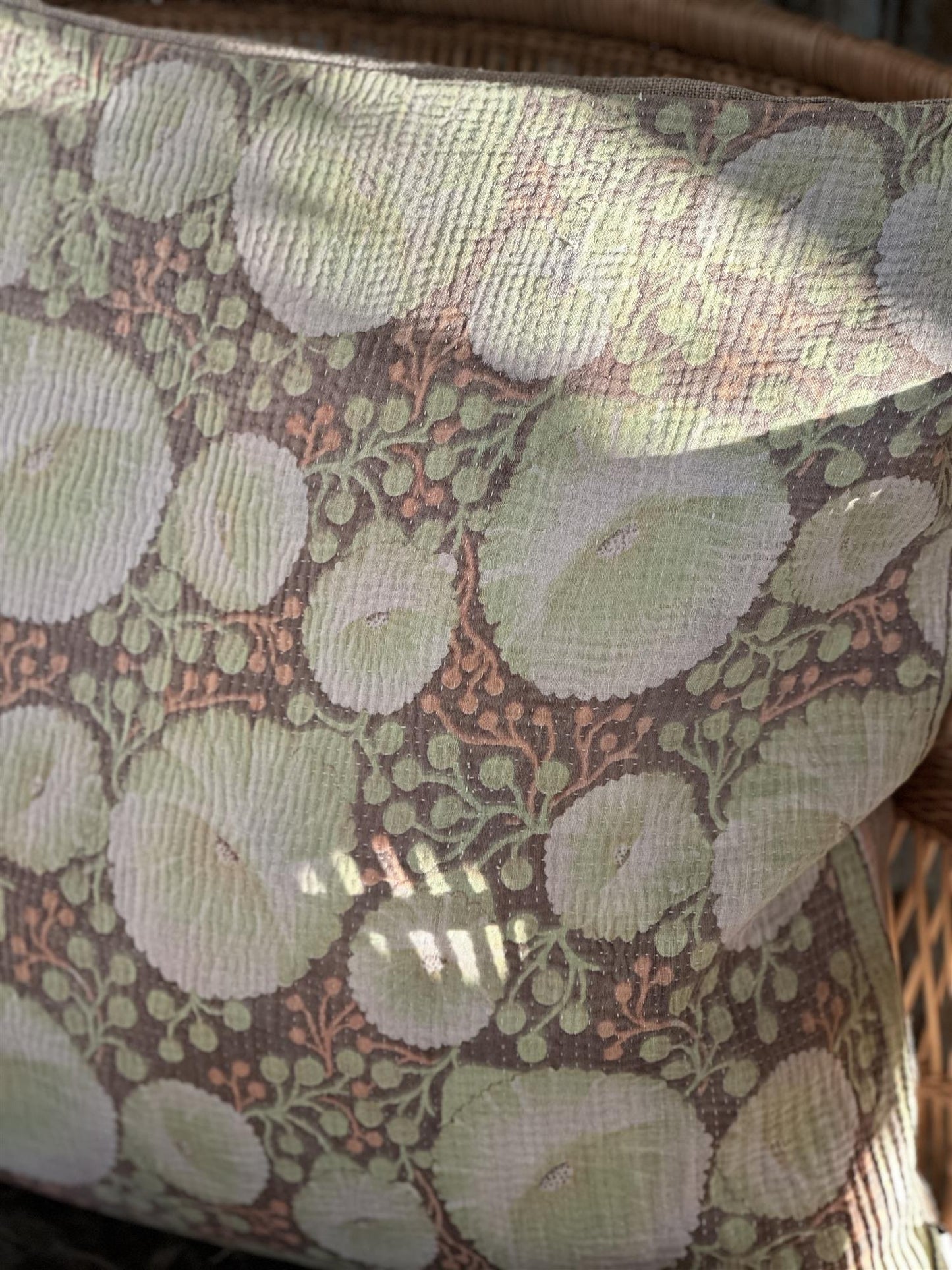 Putetrekk vintage kantha 50x50 cm Nr 93