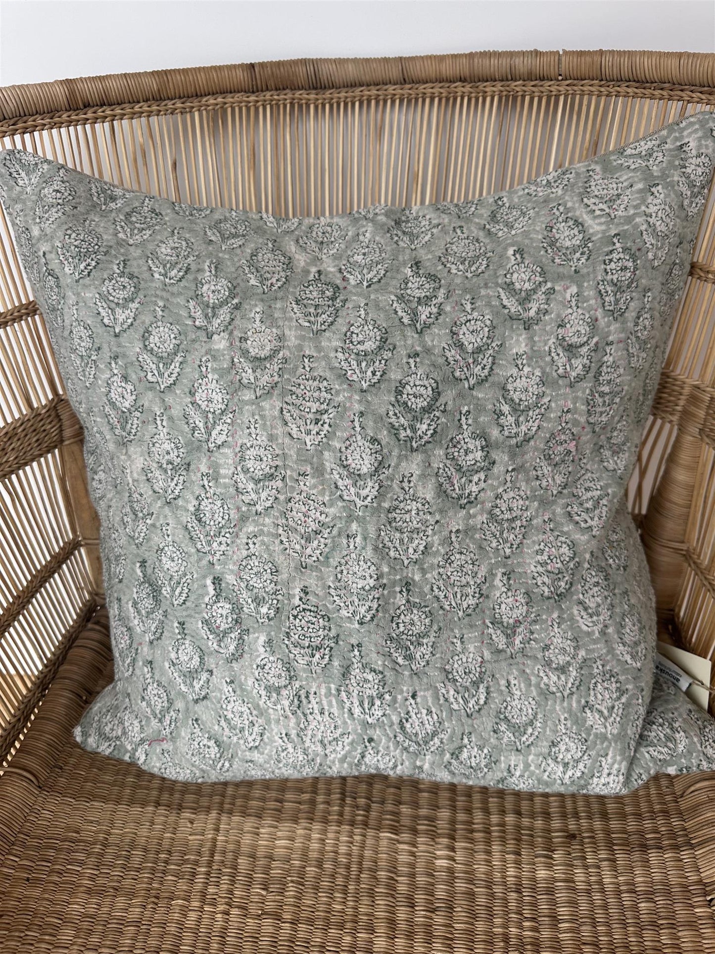 Putetrekk vintage kantha 50x50 cm Nr 111