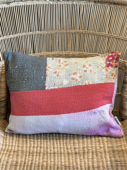 Putetrekk vintage kantha 30 x 40 cm Nr 61