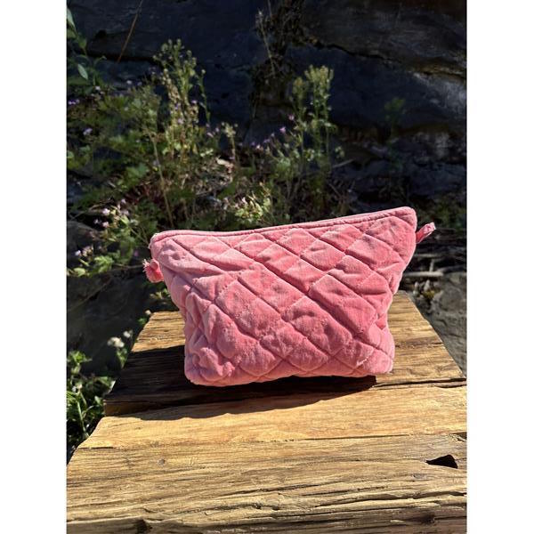 Toalettmappe velur coral