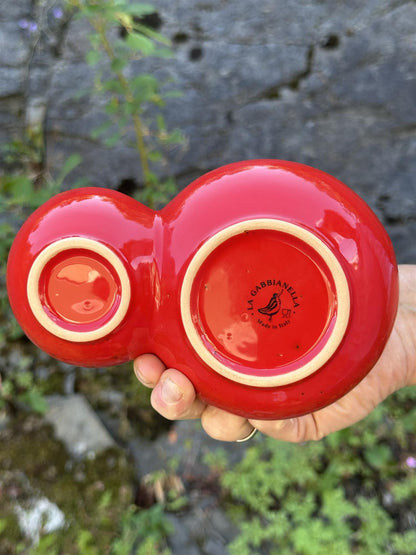 Skål til oliven rød