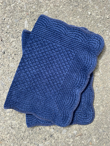 Spisebrikke avlang velur 35x50 cm Navy NY