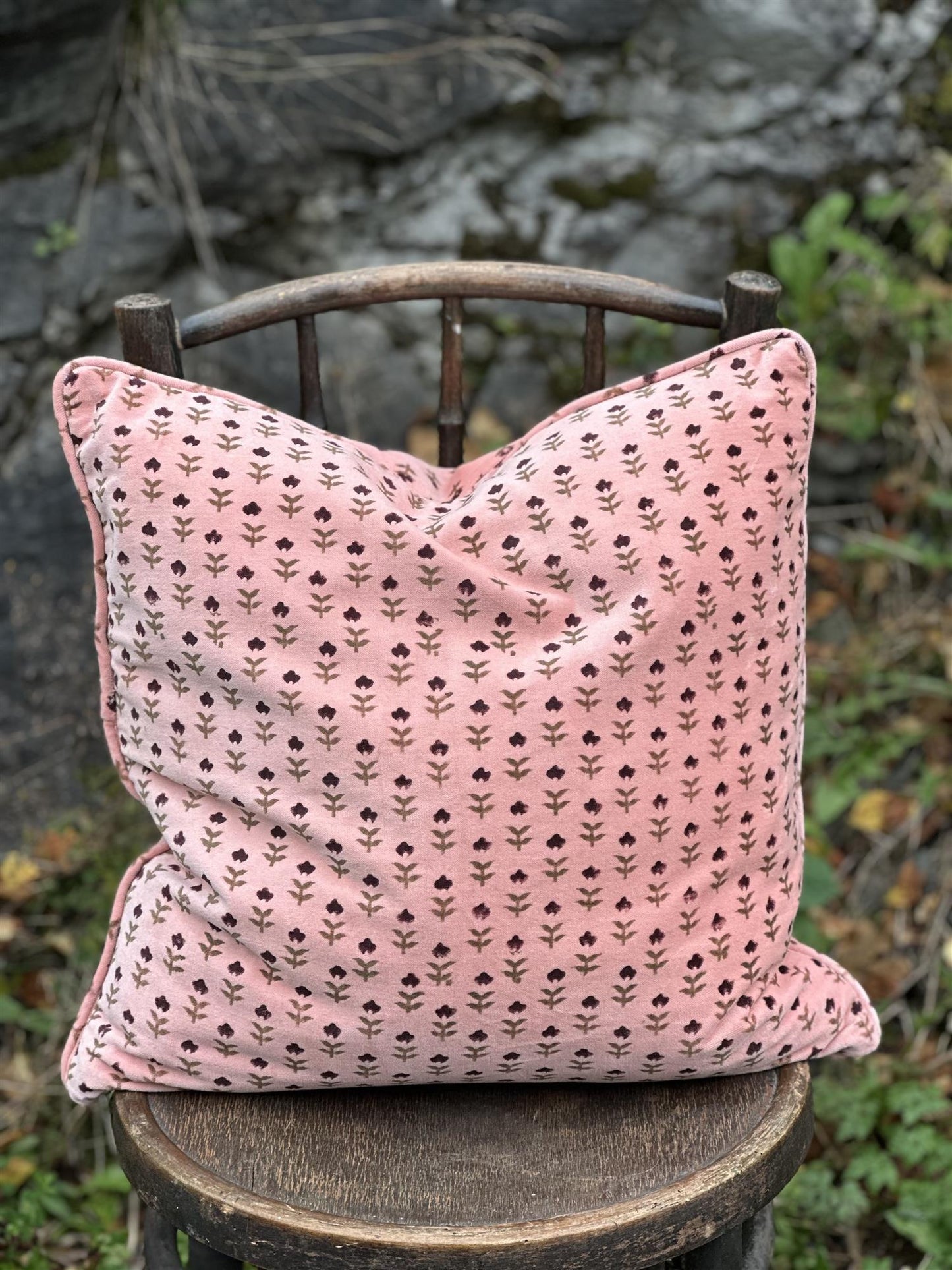 Putetrekk velur Fiori pink rulour