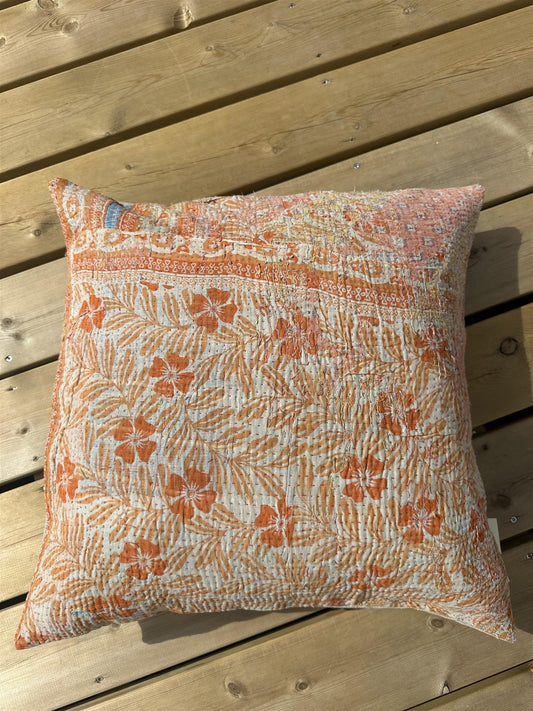 Putetrekk vintage kantha 50x50 cm Nr 120