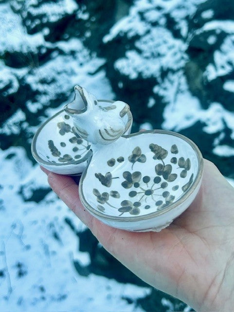 Arabesco salt & pepperskål grå/beige