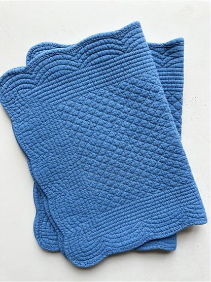 Spisebrikke avlang bomull 35x50 cm Greek blue
