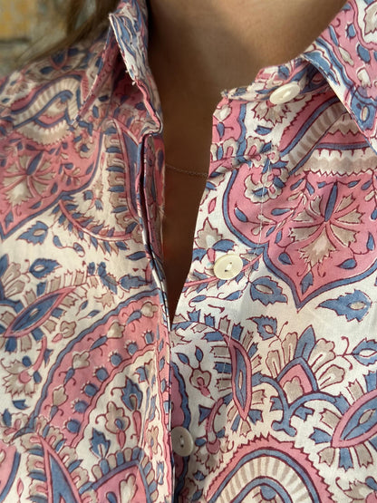 Othilia poplin skjorte rosa