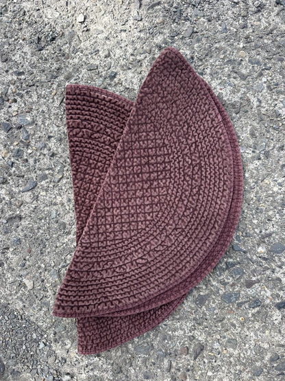 Spisebrikke velur rund Ø: 40 cm chocolate