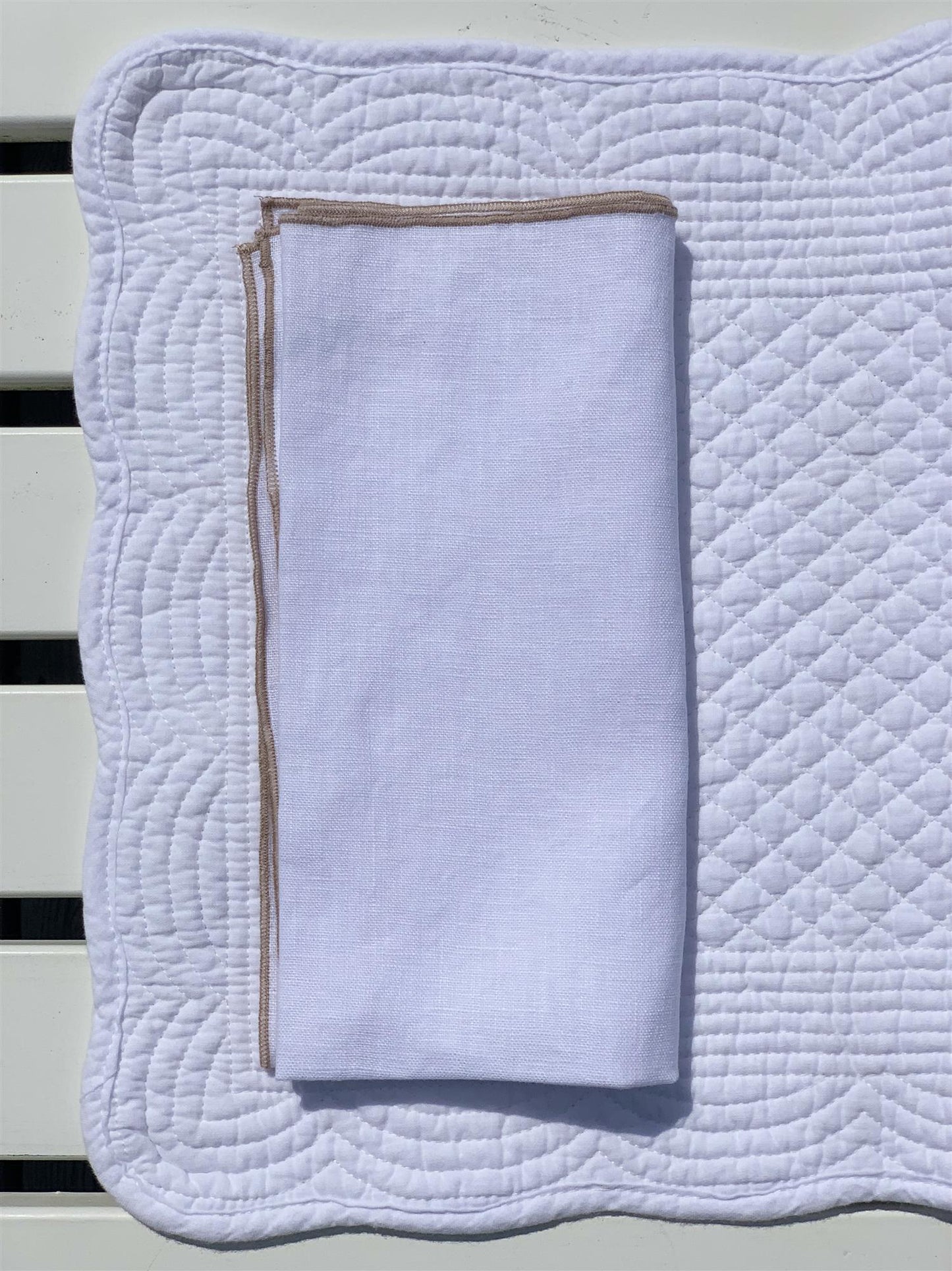 Spisebrikke avlang bomull 35x50 cm  Pure white