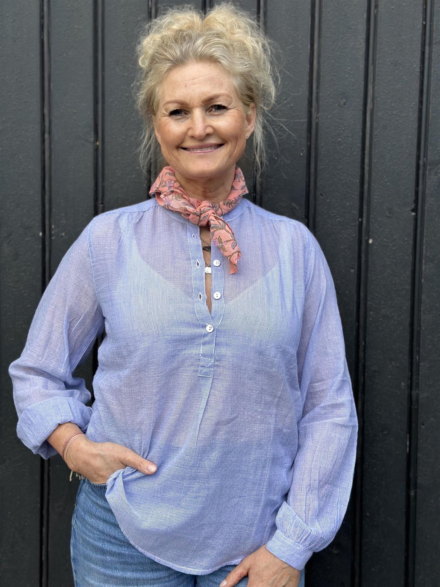 Benedicte bluse blue stripe