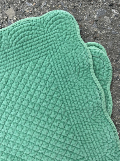 Spisebrikke avlang velur 35x50 cm granny smith green