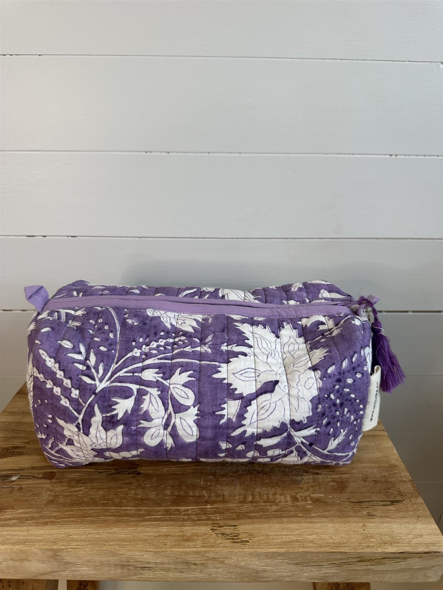 Toalettmappe blokktrykket Colette purple