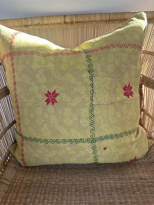 Putetrekk vintage kantha 50x50 cm Nr 105