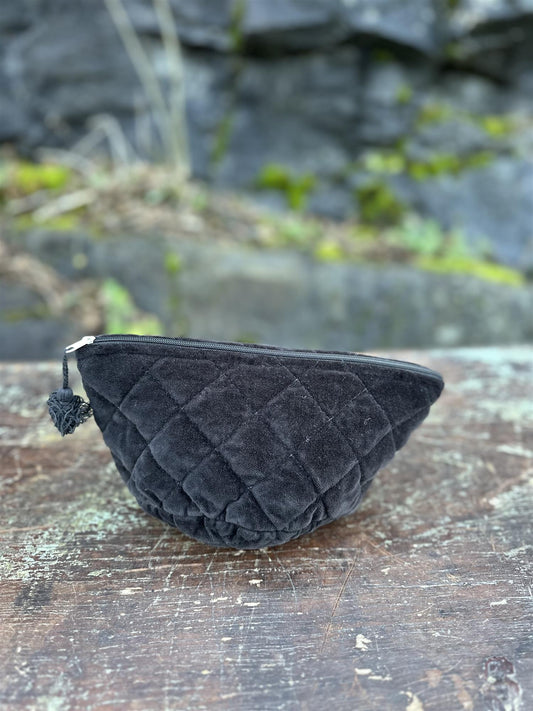 Sminkepung velur 15xH10 cm black