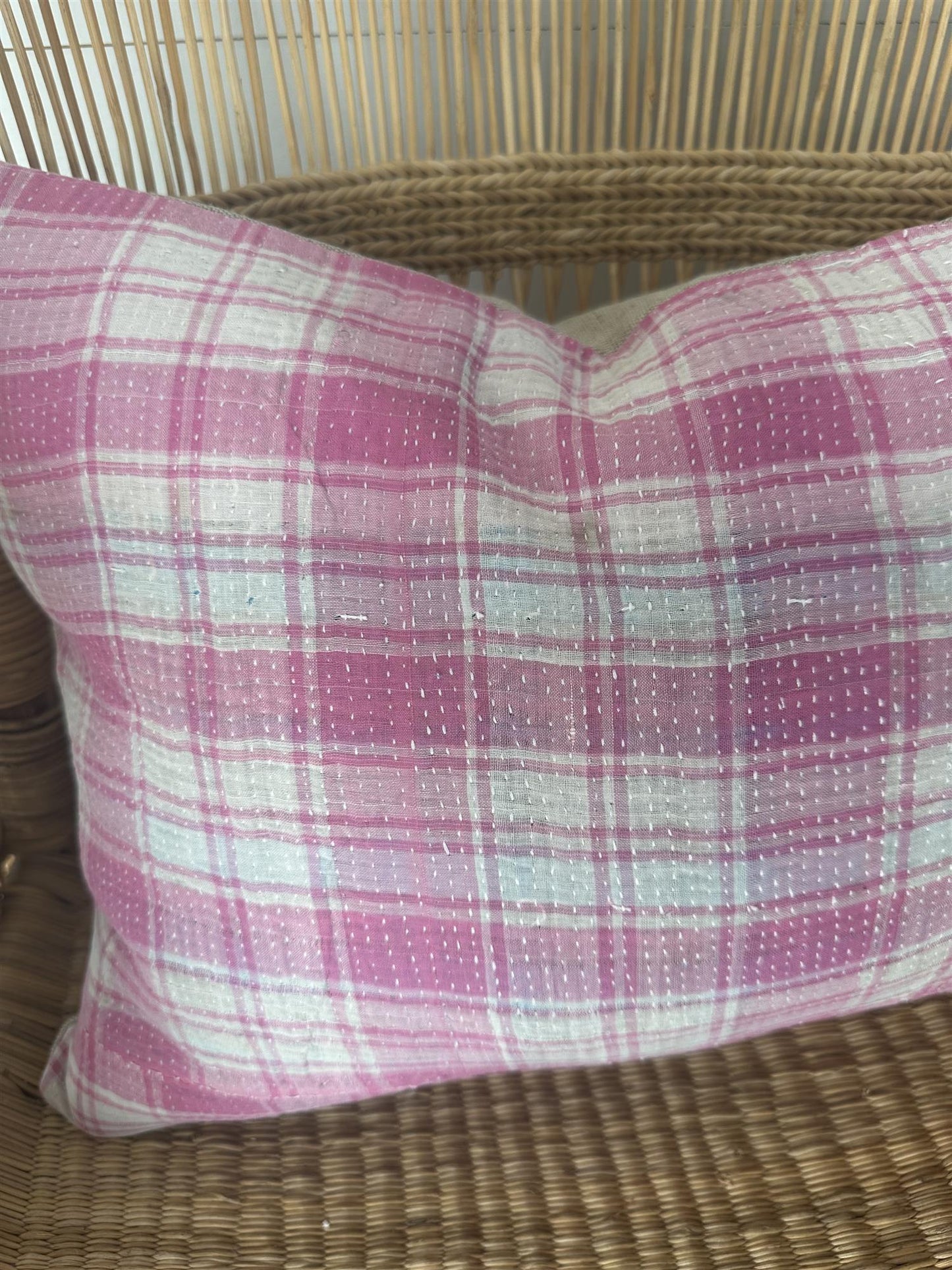 Putetrekk vintage kantha 30 x 40 cm Nr 76