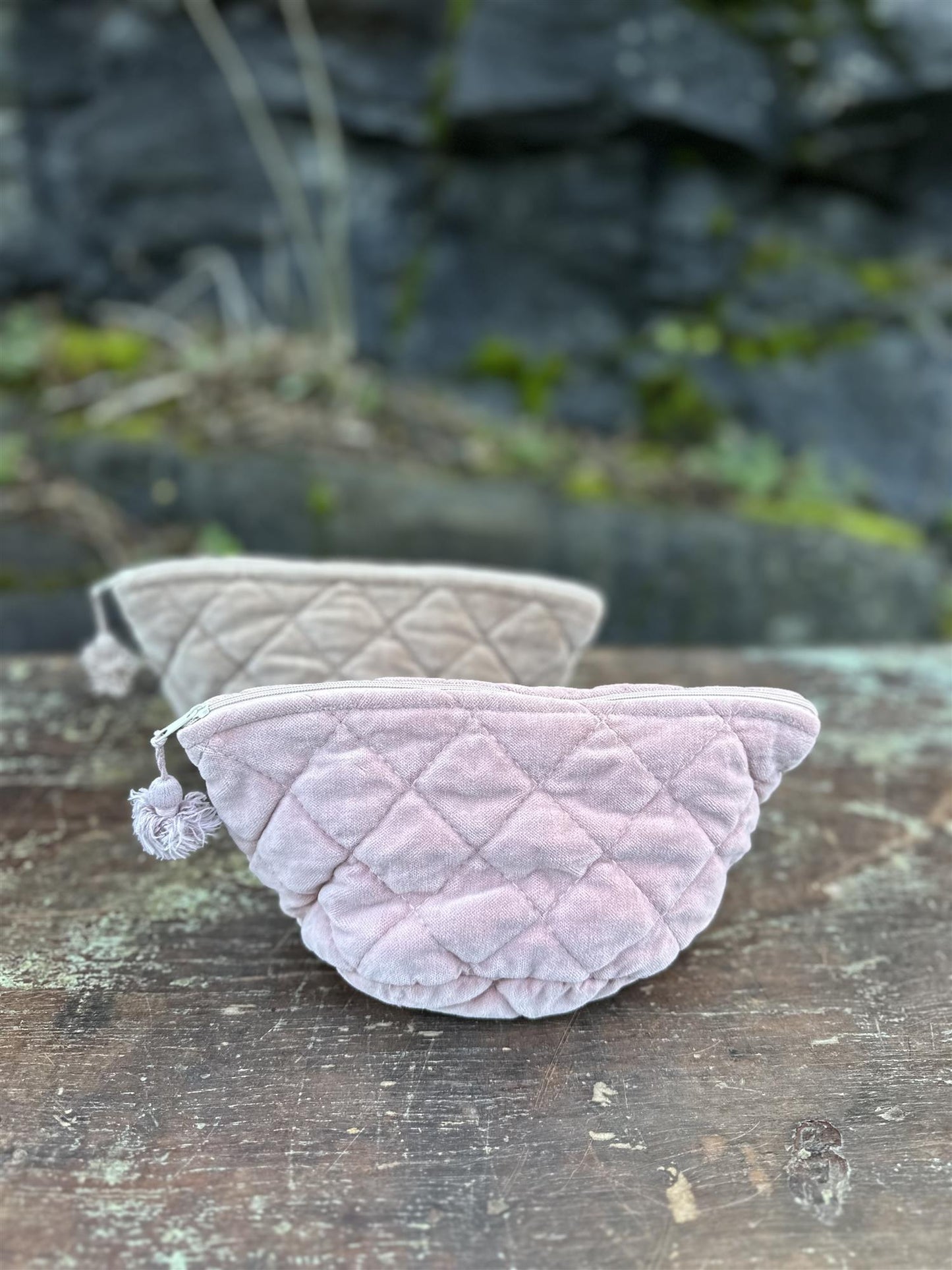 Sminkepung velur 15xH10 cm woodrose