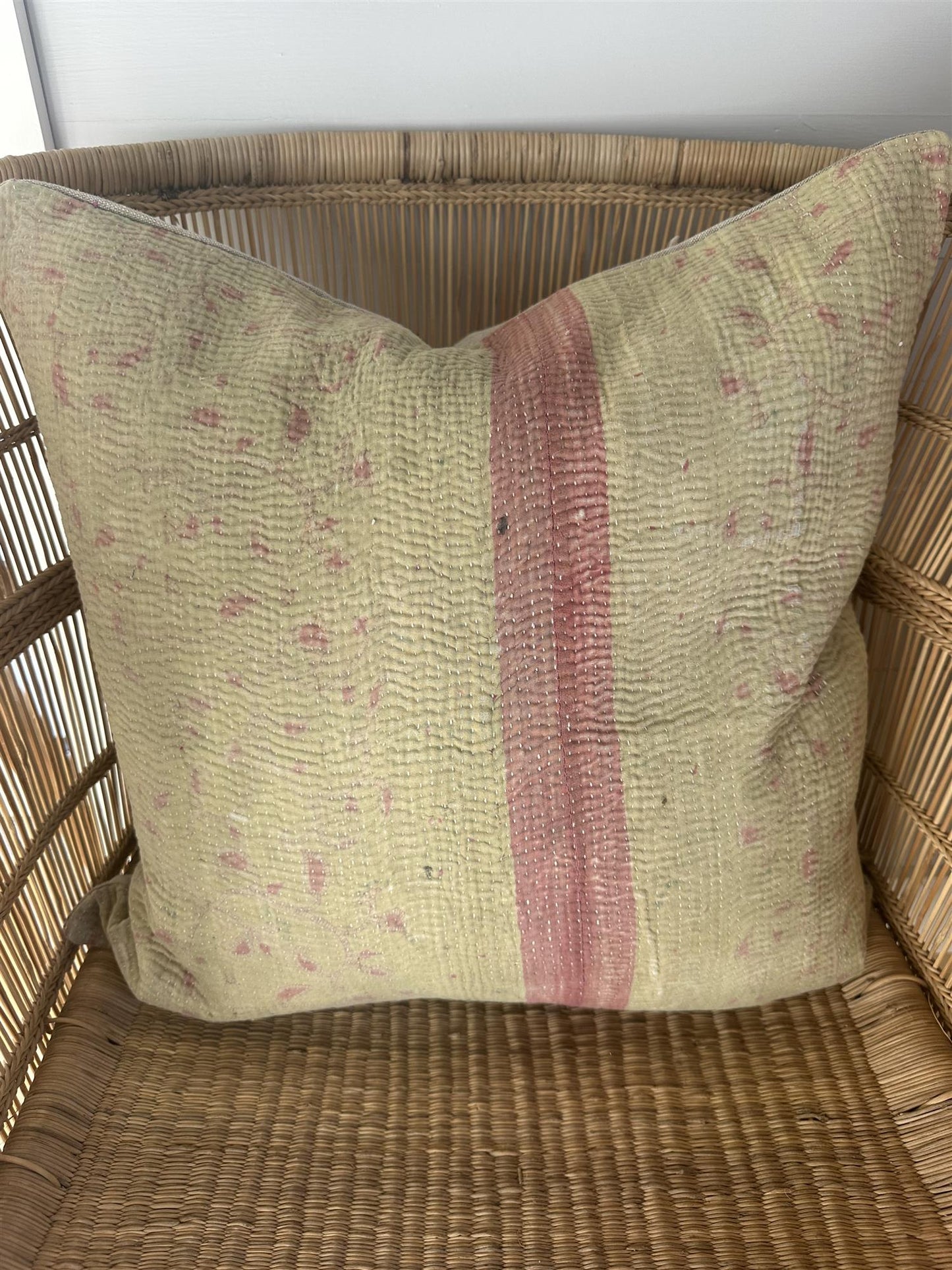 Putetrekk vintage kantha 50x50 cm Nr 106