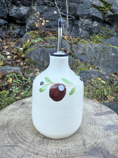 Olivo oljeflaske med helletut H 18 cm kremfarget
