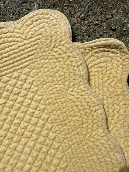 Spisebrikke avlang velur 35x50 cm  primrose
