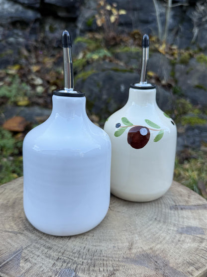 Veluto oljeflaske med helletut H 18 cm hvit