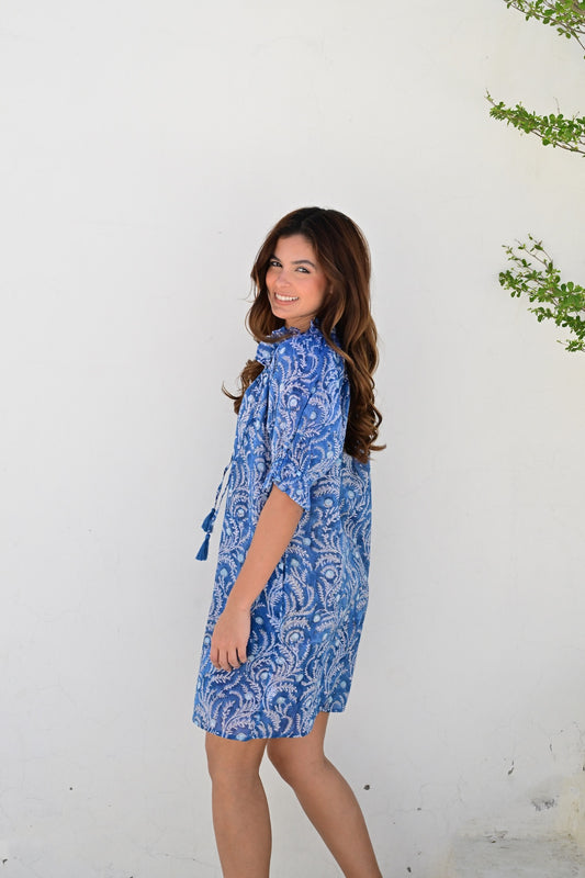 Bandol kort kjole blue