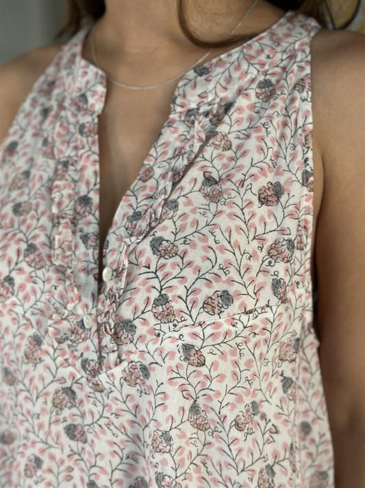 Philippa lang  sleeveless kjole light pink/grey