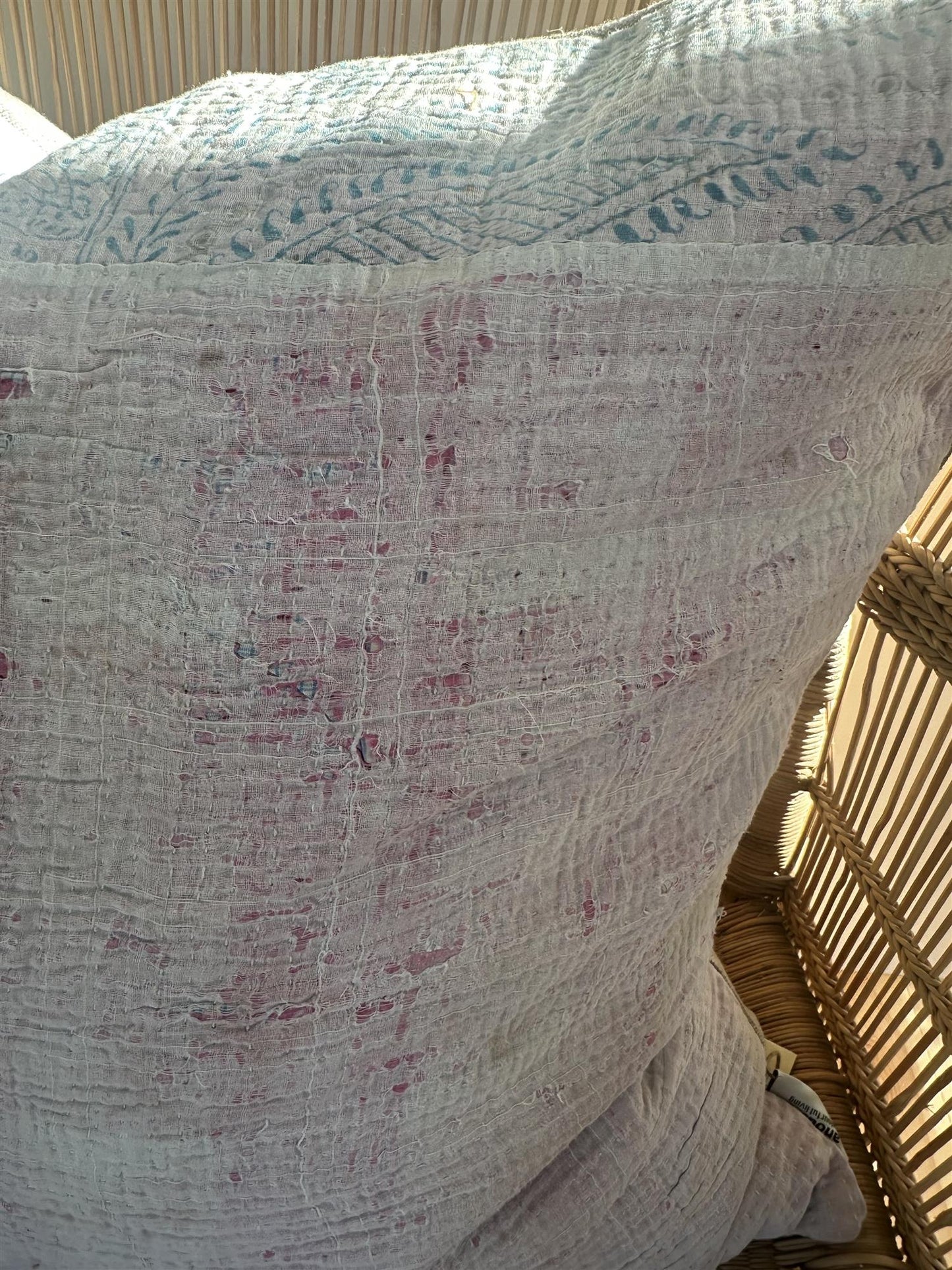 Putetrekk vintage kantha 50x50 cm Nr 103