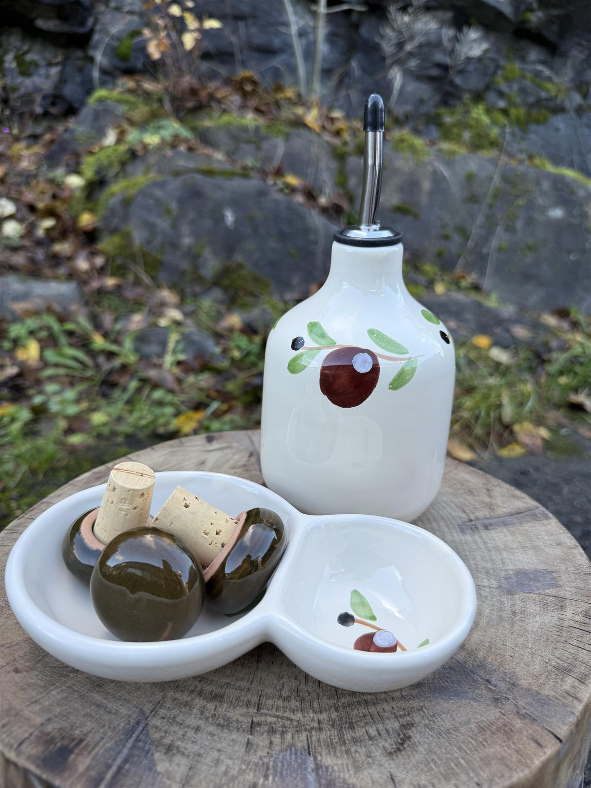 Olivo skål til oliven kremfarget