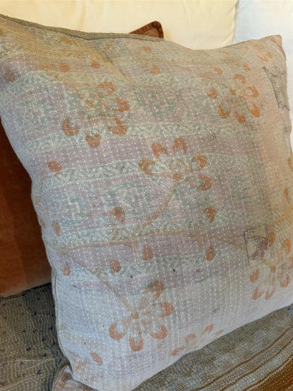 Putetrekk vintage kantha 50x50 cm Nr 124
