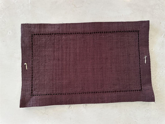 Spisebrikke 30 x 45 cm raffia sort 4 stk