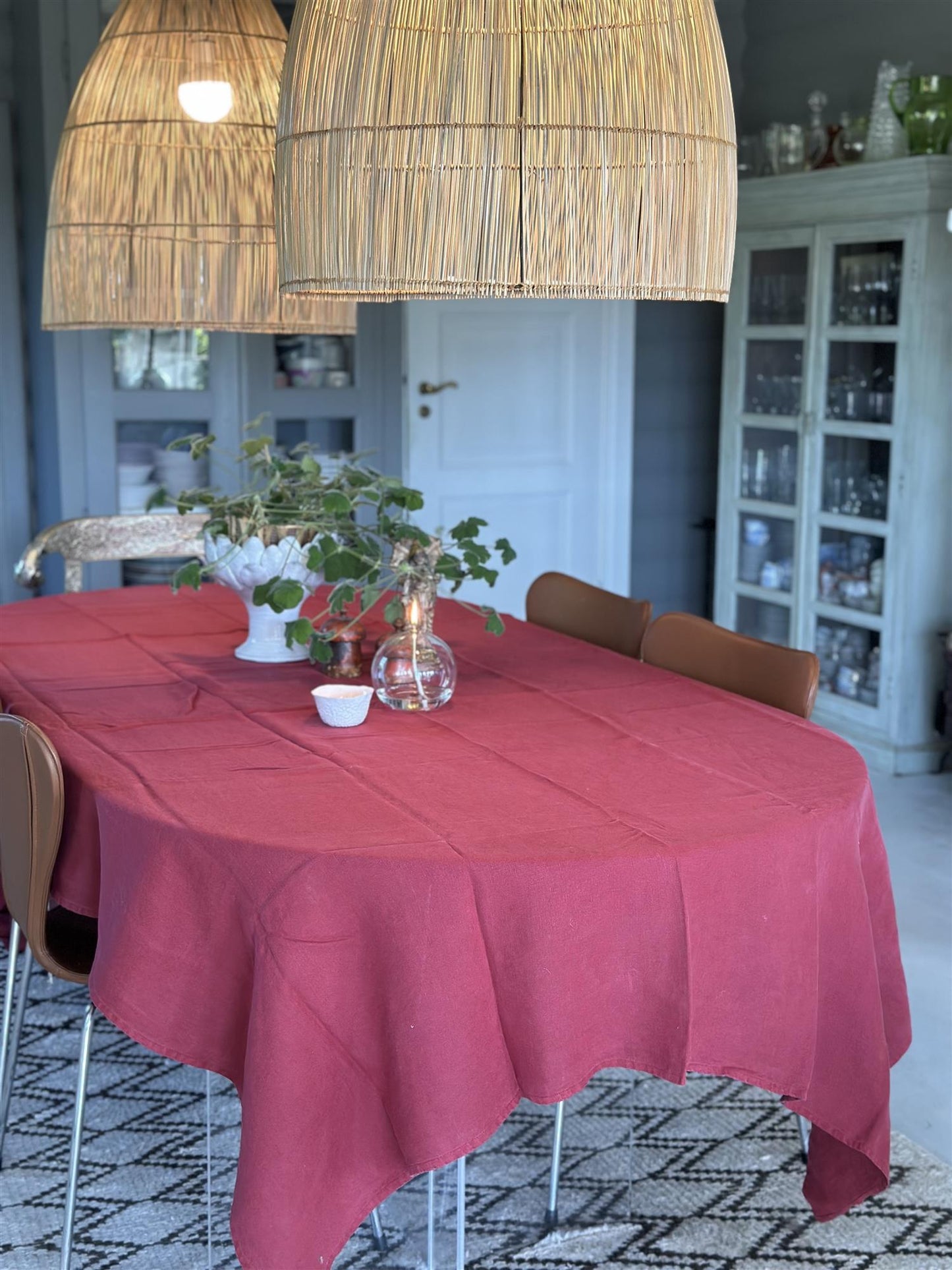 Linduk 100% lin 150 x 350 cm burgundy