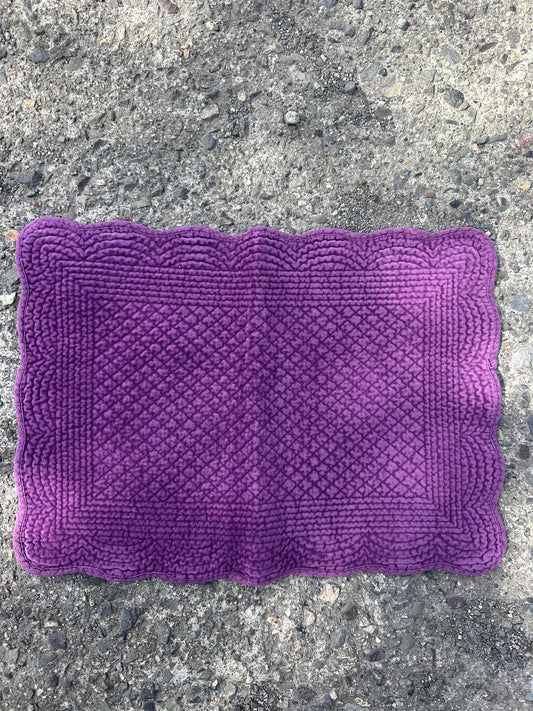 Spisebrikke avlang velur 35x50 cm Plum