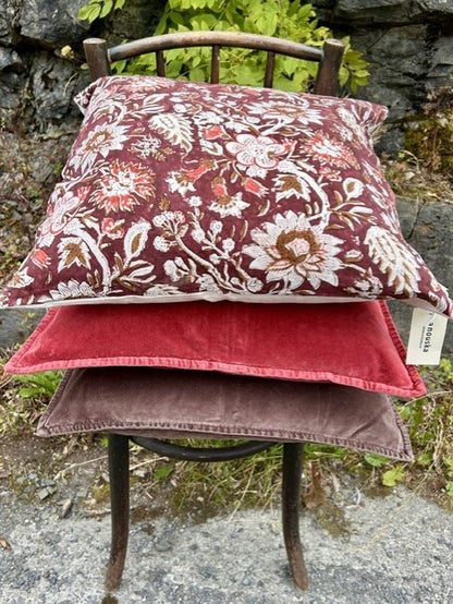 Putetrekk velur 50x50 cm Burgundy