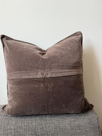 Putetrekk velur 50x50 cm Dark chocolate