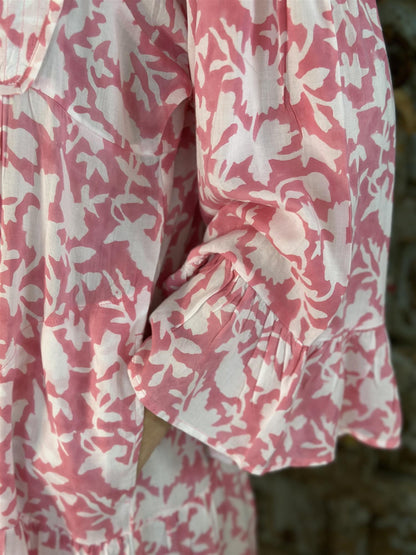 Catalina smekkekjole pink & hvit