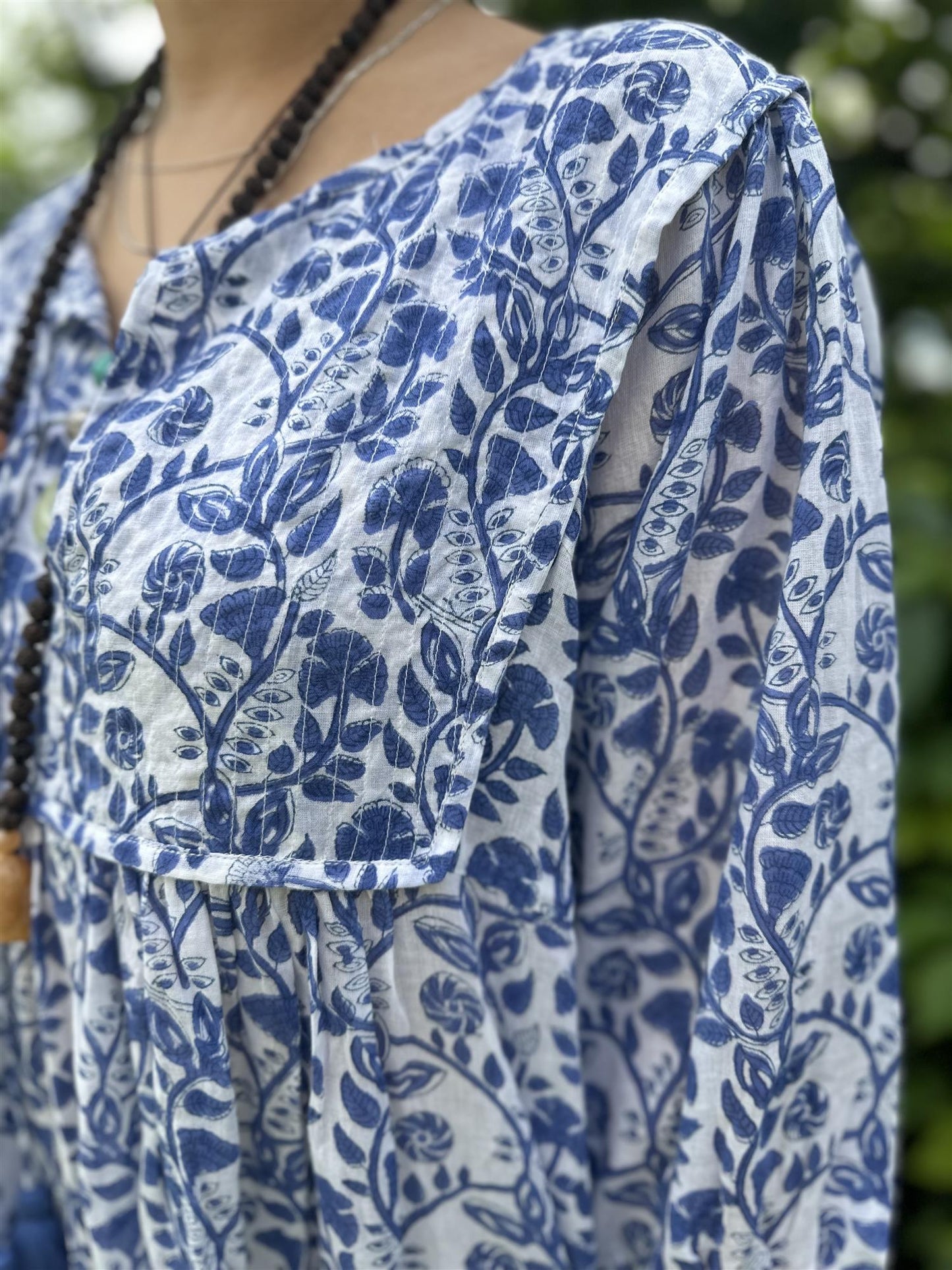 Karoline smekkekjole blue