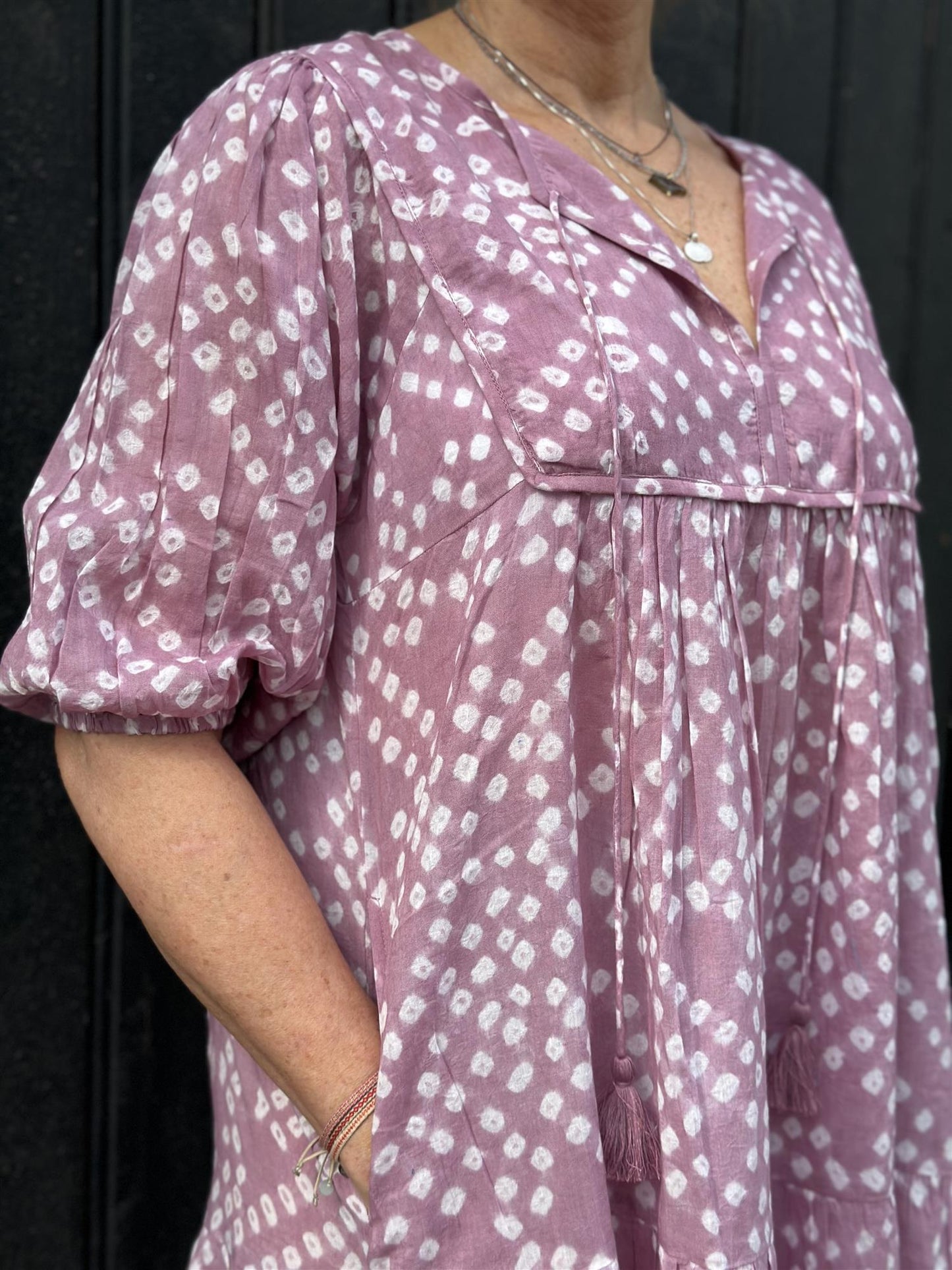 Cecilie Bandani smekkekjole mauve