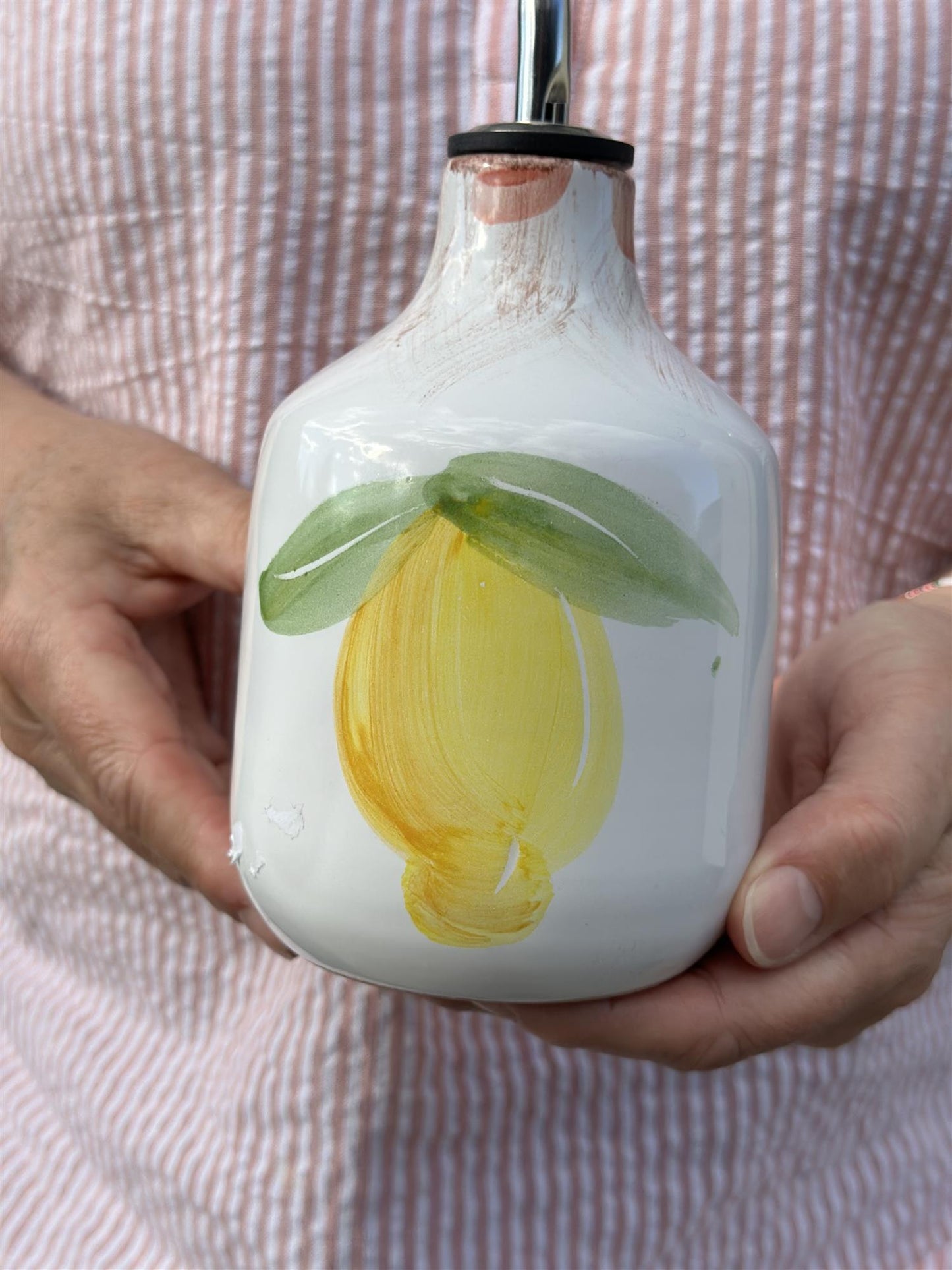 Limone oljeflaske med helletut H 18 cm