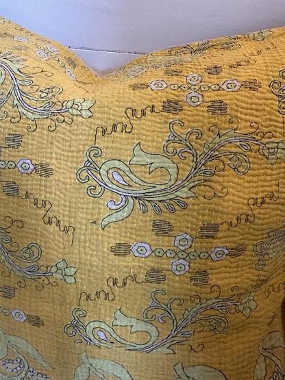 Putetrekk vintage kantha 50x50 cm Nr 112