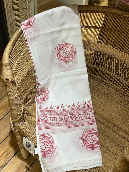 Goa Sarong 100% bomull  white