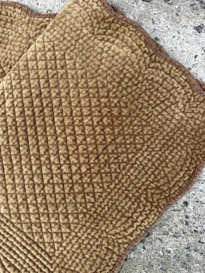 Spisebrikke avlang velur 35x50 cm  Tobacco
