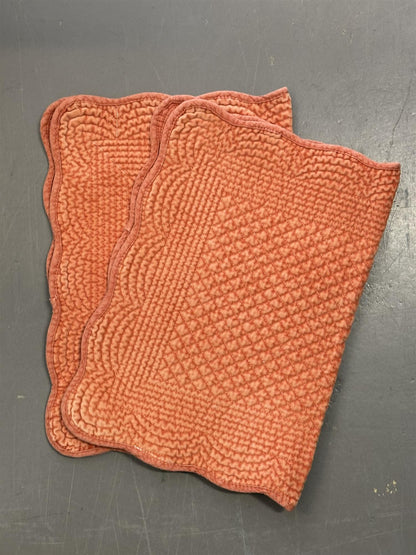 Spisebrikke avlang velur 35x50 cm  Burnt orange